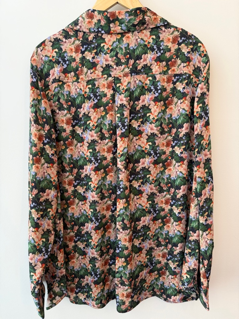 Vince Wild Primrose Silk Blend Stretch Blouse Size 1X - Picture 7 of 13